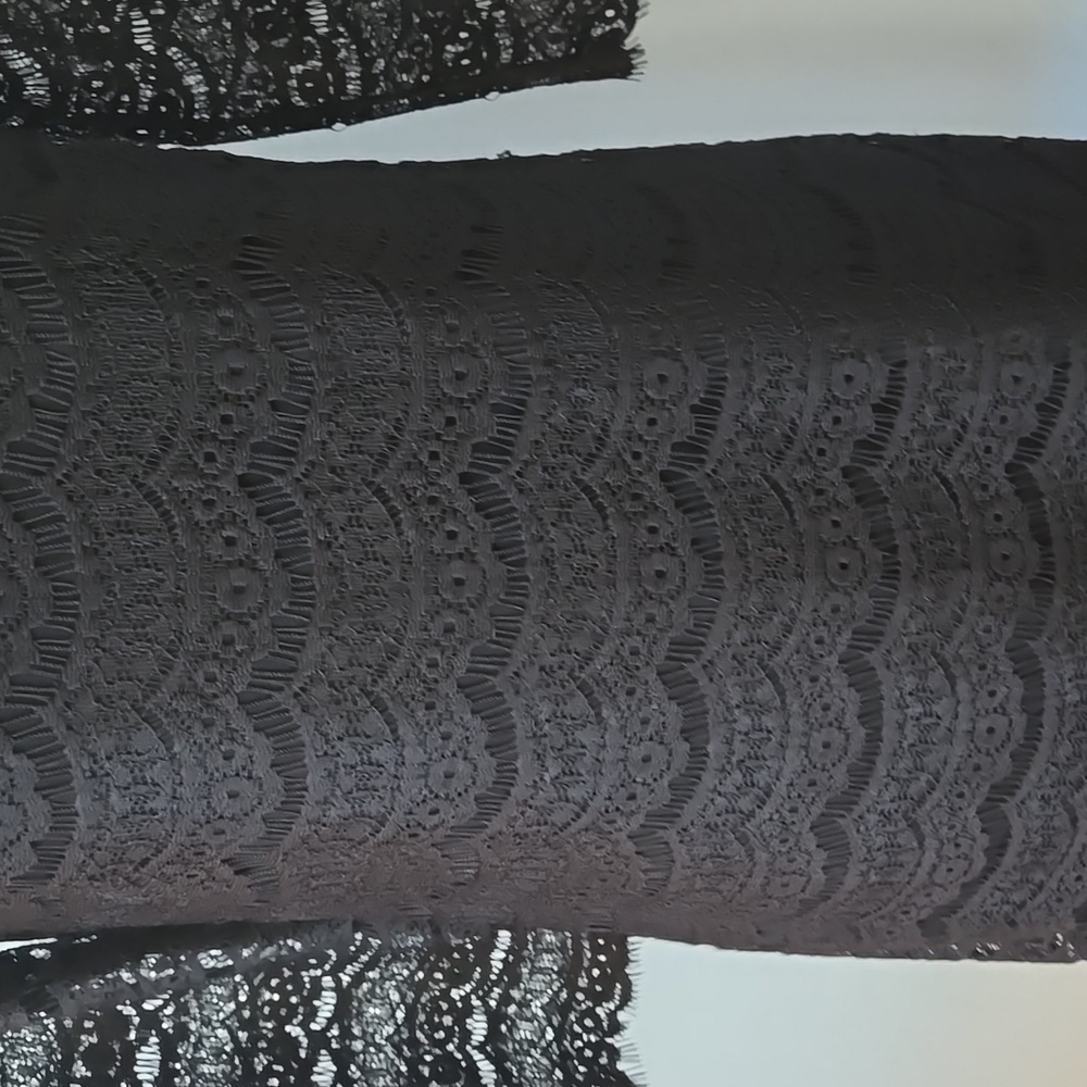 WHBM Scalloped Victorian Lace 3/4 Sleeve Midi Dress Lined Size Small - Picture 4 of 15